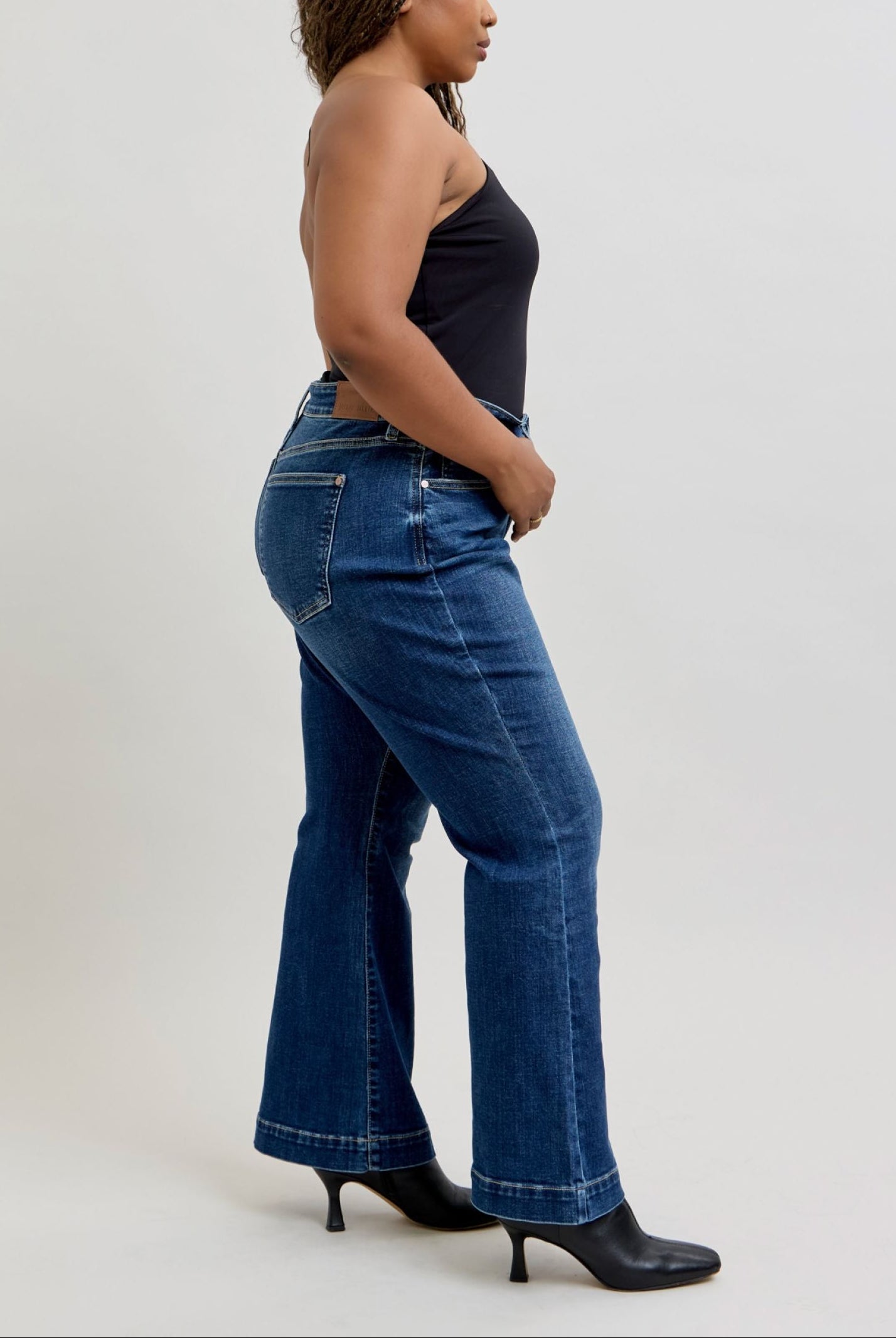 Judy Blue HW Dark Wash Trouser Flare