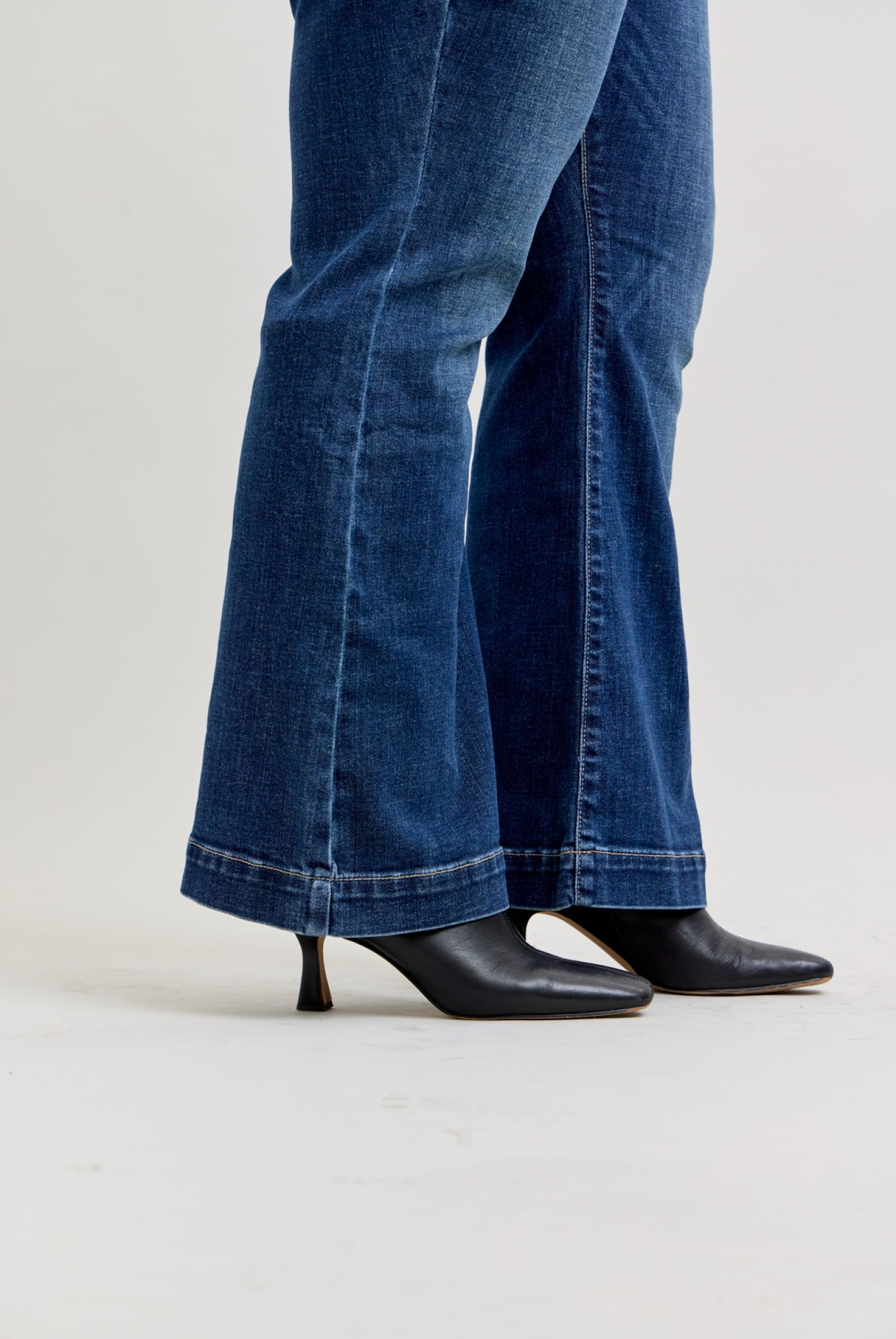 Judy Blue HW Dark Wash Trouser Flare