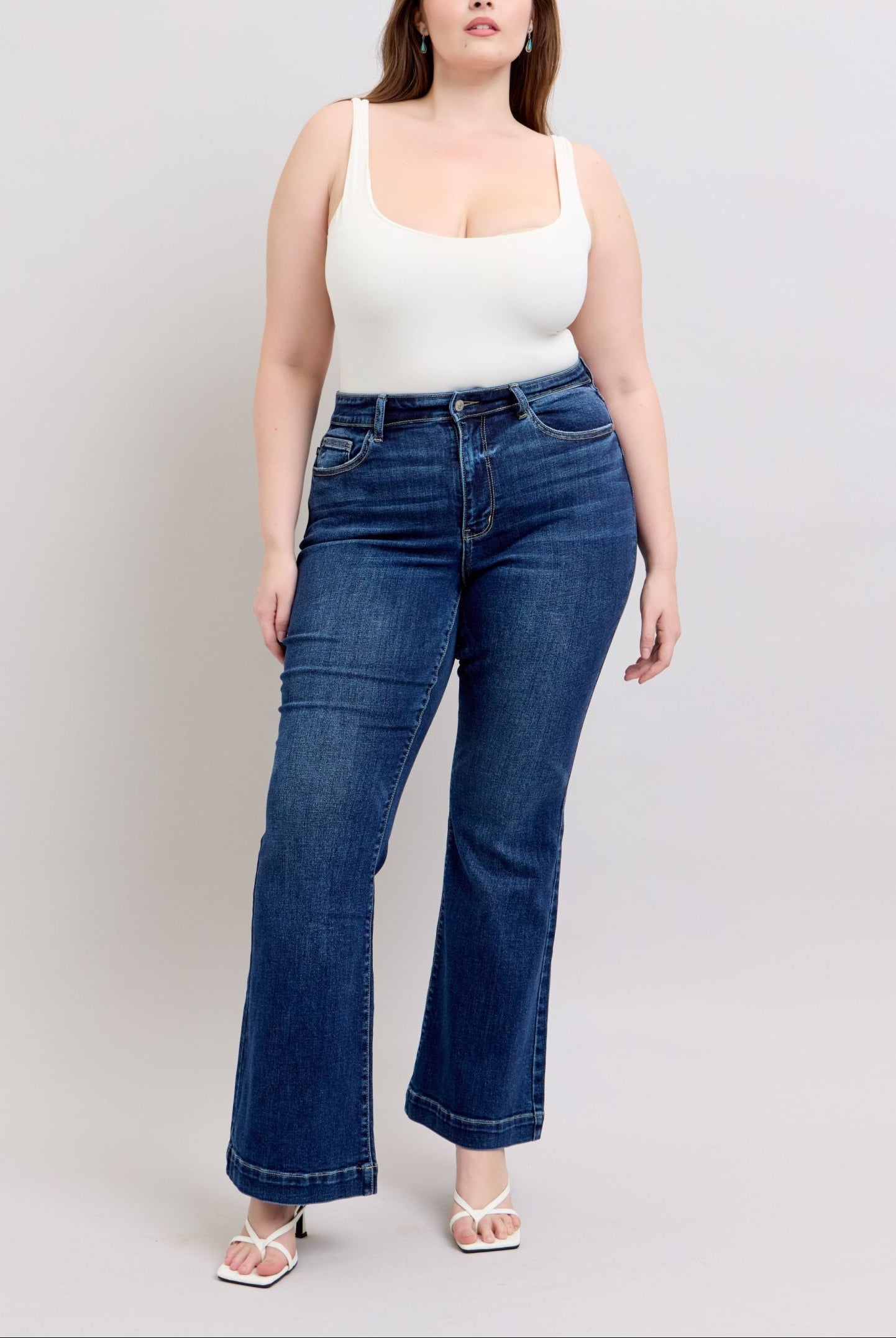 Judy Blue HW Dark Wash Trouser Flare