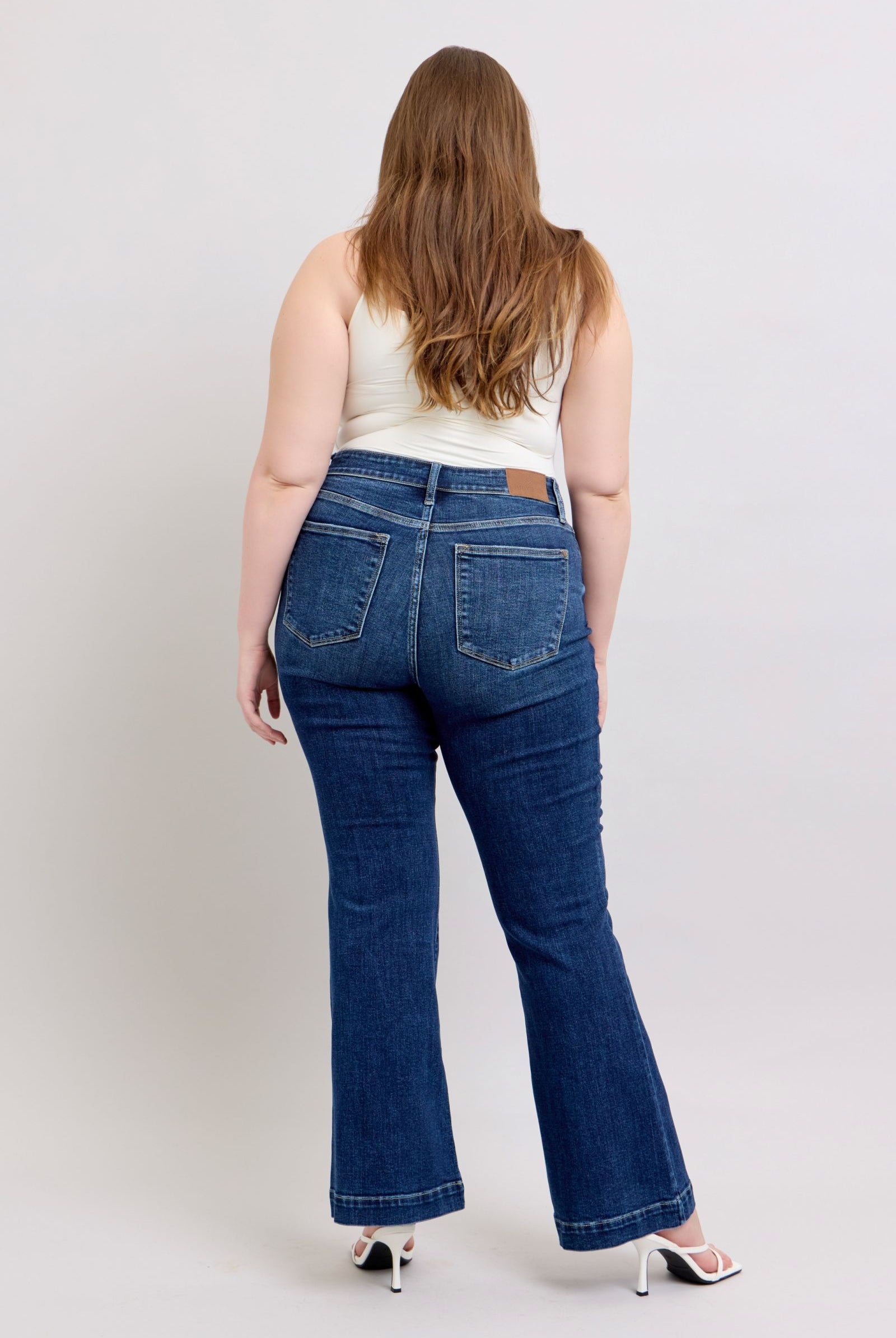 Judy Blue HW Dark Wash Trouser Flare