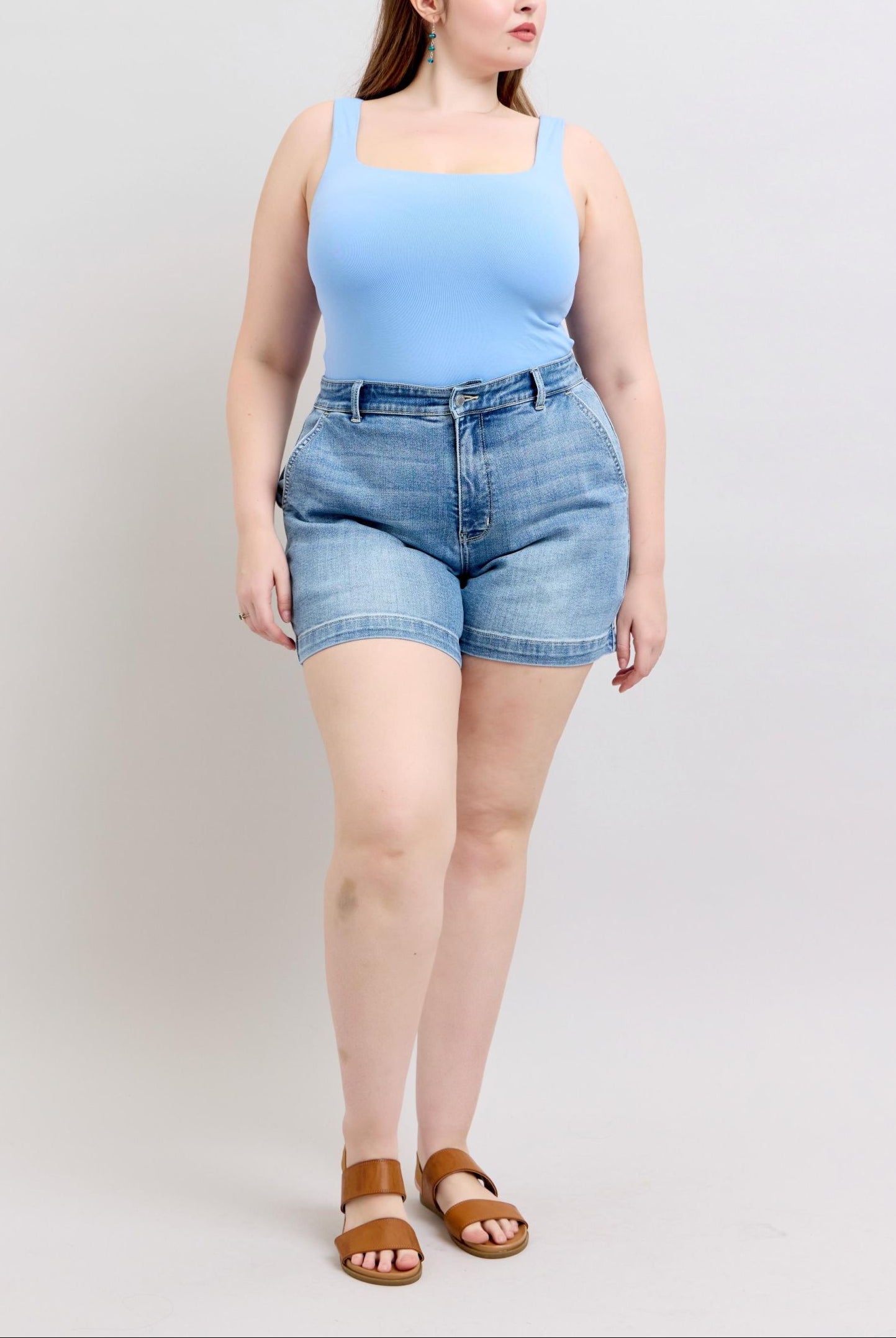 Judy Blue HW Denim Trouser Short