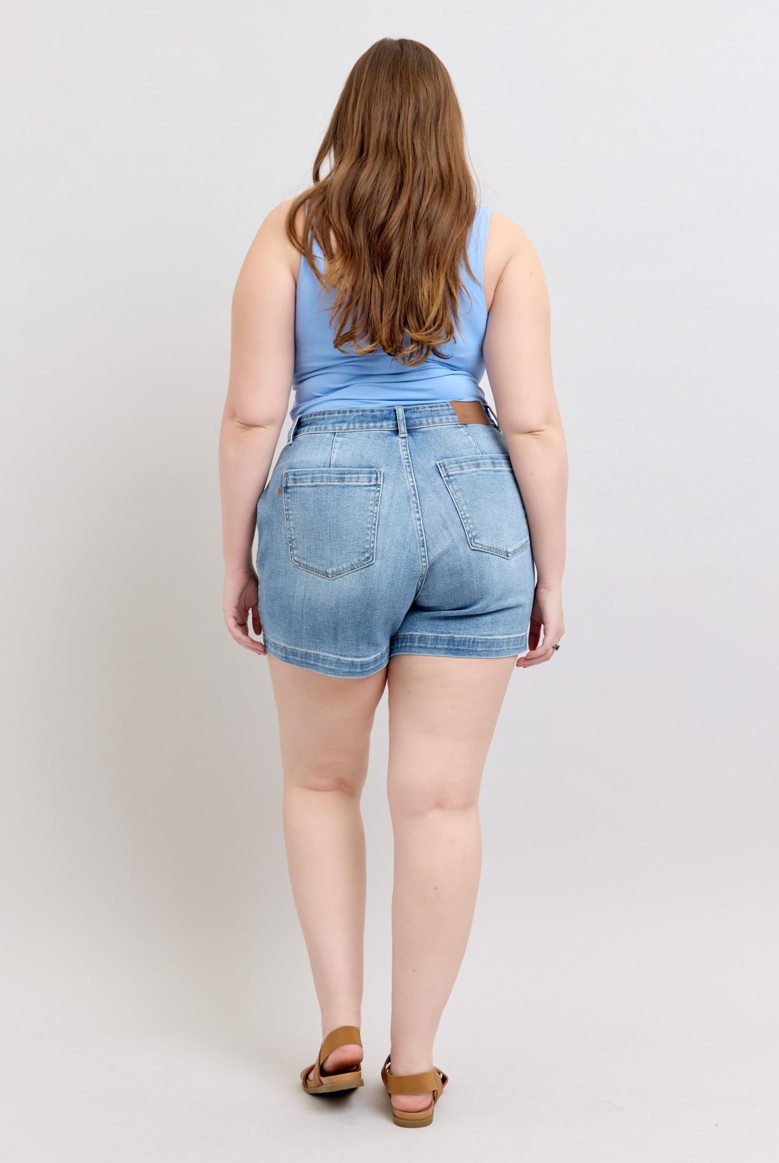 Judy Blue HW Denim Trouser Short