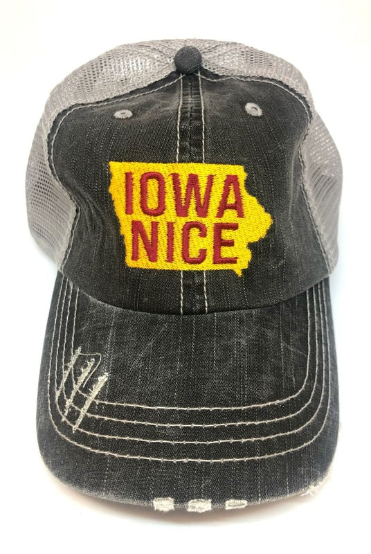Iowa Nice Embroidered Trucker