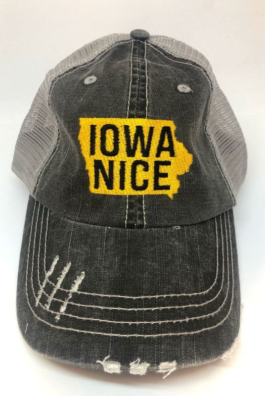 Iowa Nice Embroidered Trucker