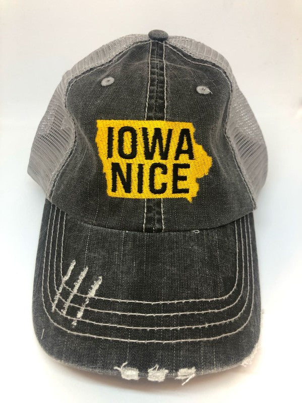 Iowa Nice Embroidered Trucker