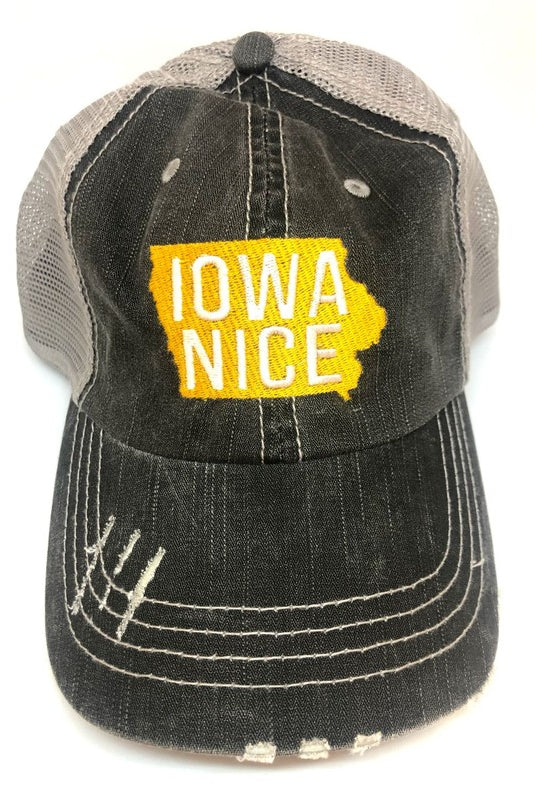 Iowa Nice Embroidered Trucker