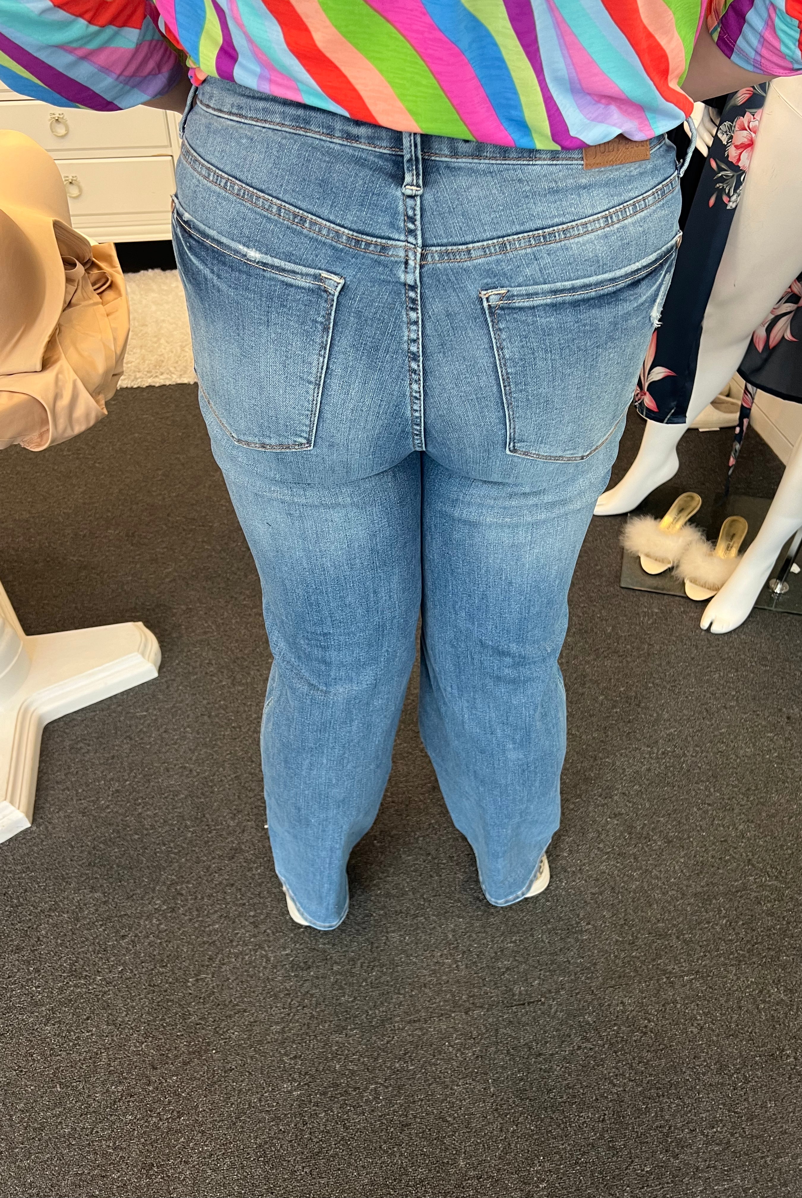 Tummy Control Destroyed Straight Judy Blue