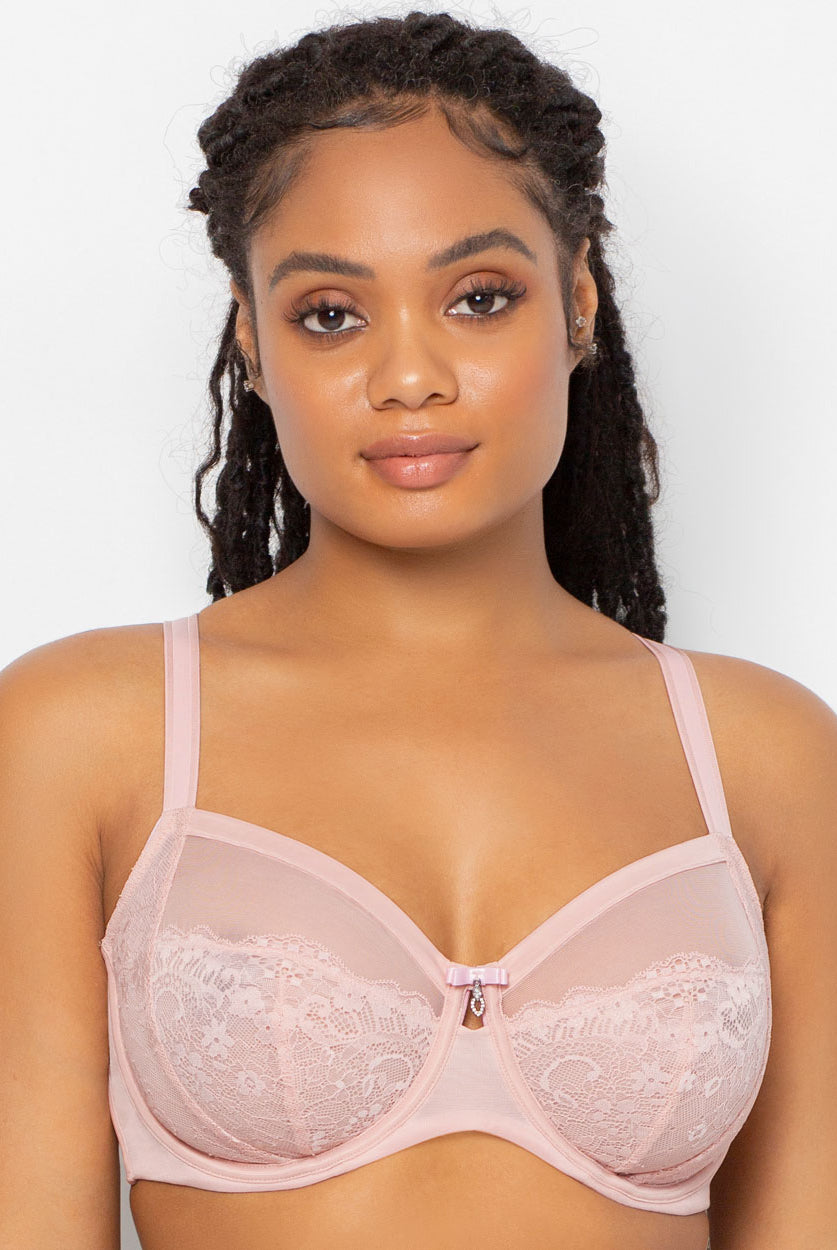 Audrey Unlined Lace Mesh Underwire Bra