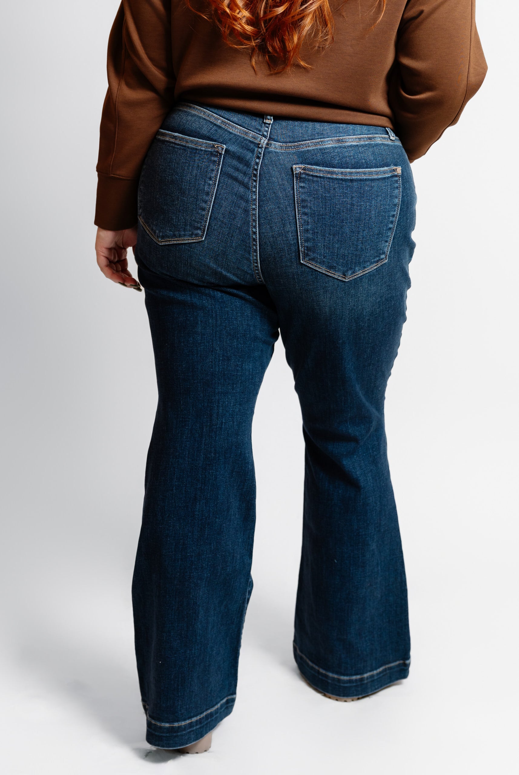 Judy Blue HW Dark Wash Trouser Flare