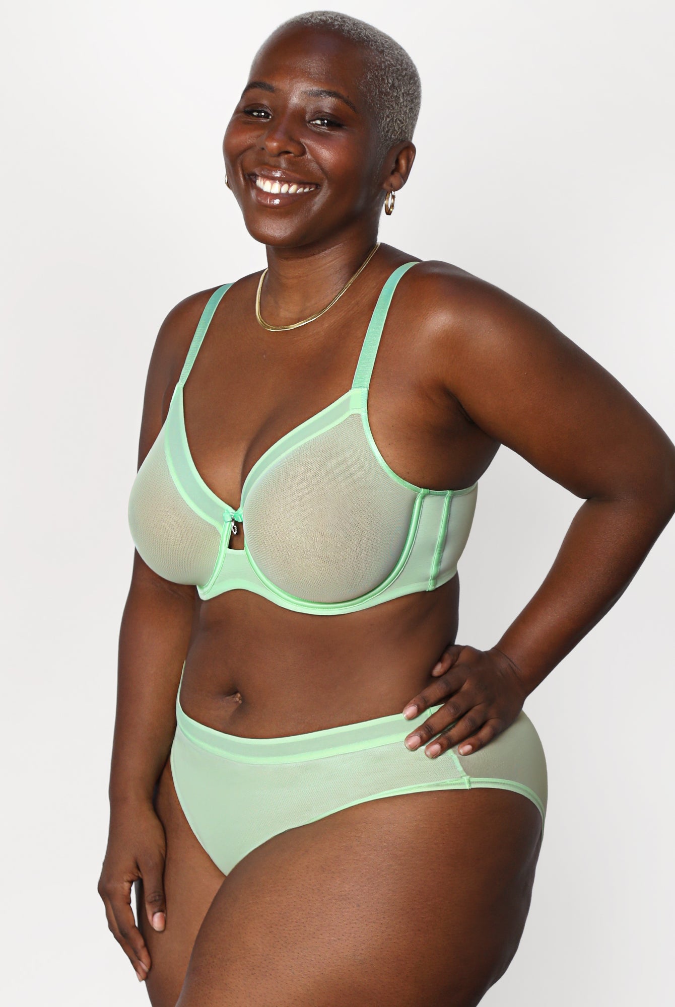 Grace Unlined Mesh Full Coverage Underwire Bra