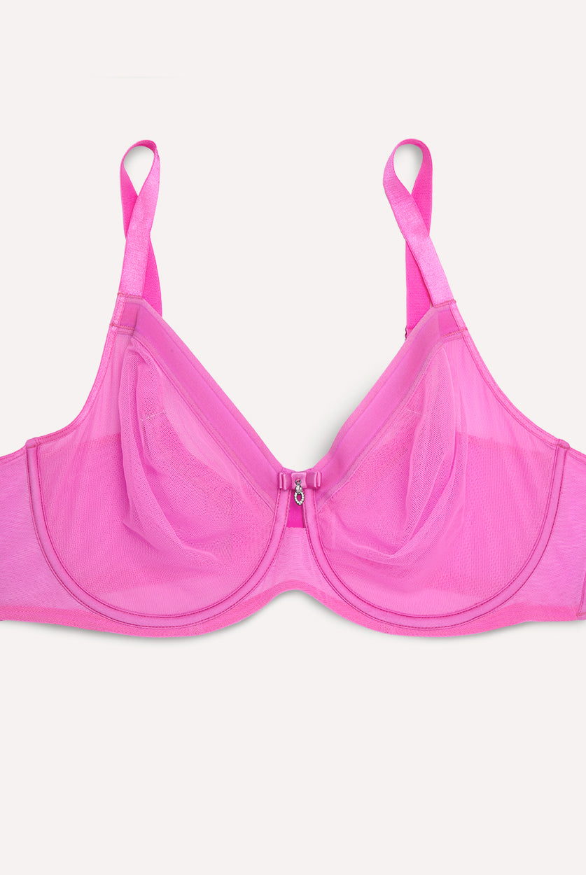 Dolly Unlined Mesh Full Coverage Underwire Bra