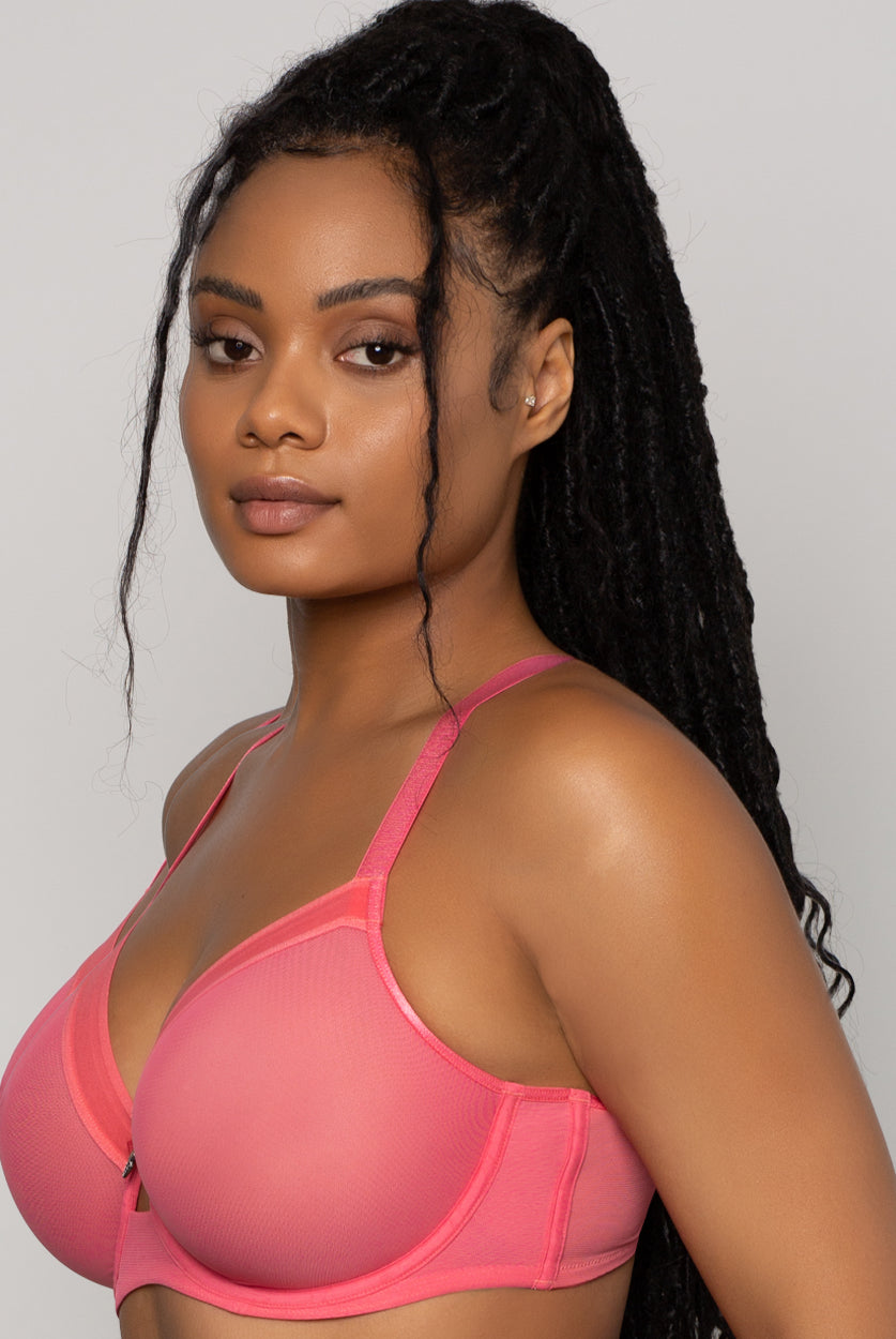 Reba Unlined Mesh Full Coverage Underwire Bra