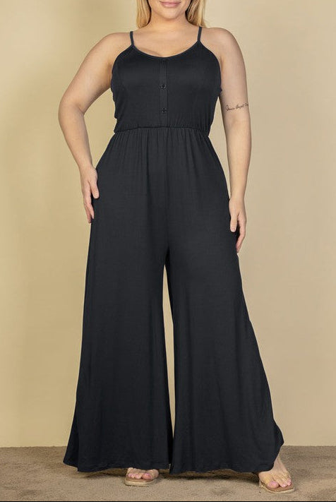 Wide Leg Jersey Romper