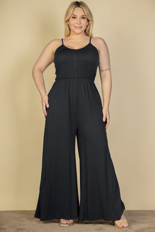 Wide Leg Jersey Romper