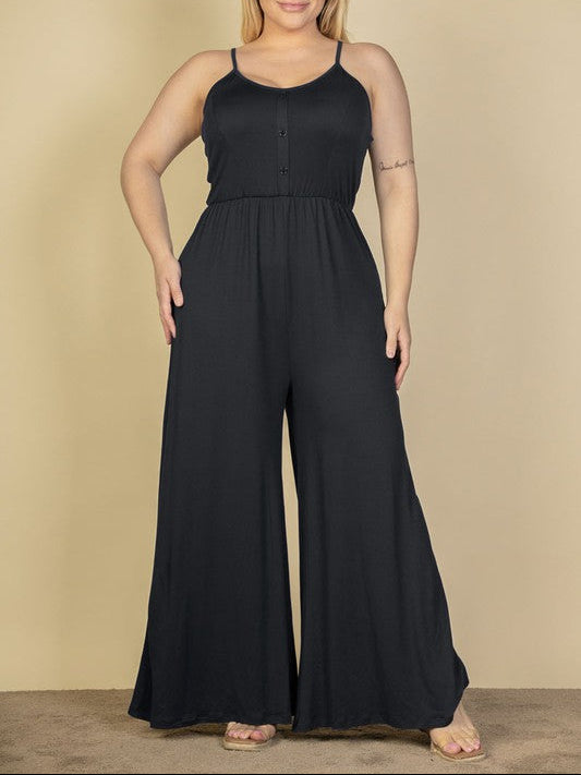 Wide Leg Jersey Romper