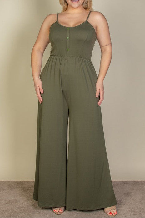 Wide Leg Jersey Romper