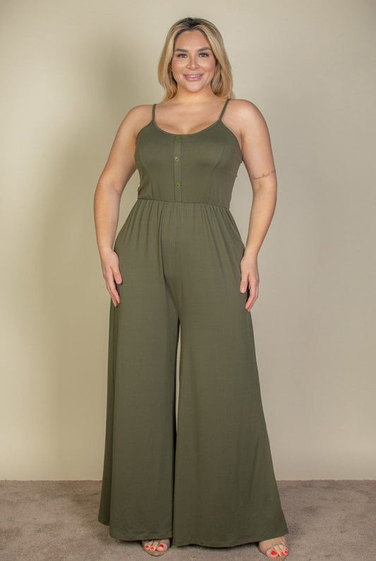 Wide Leg Jersey Romper