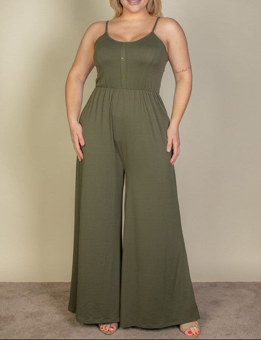 Wide Leg Jersey Romper