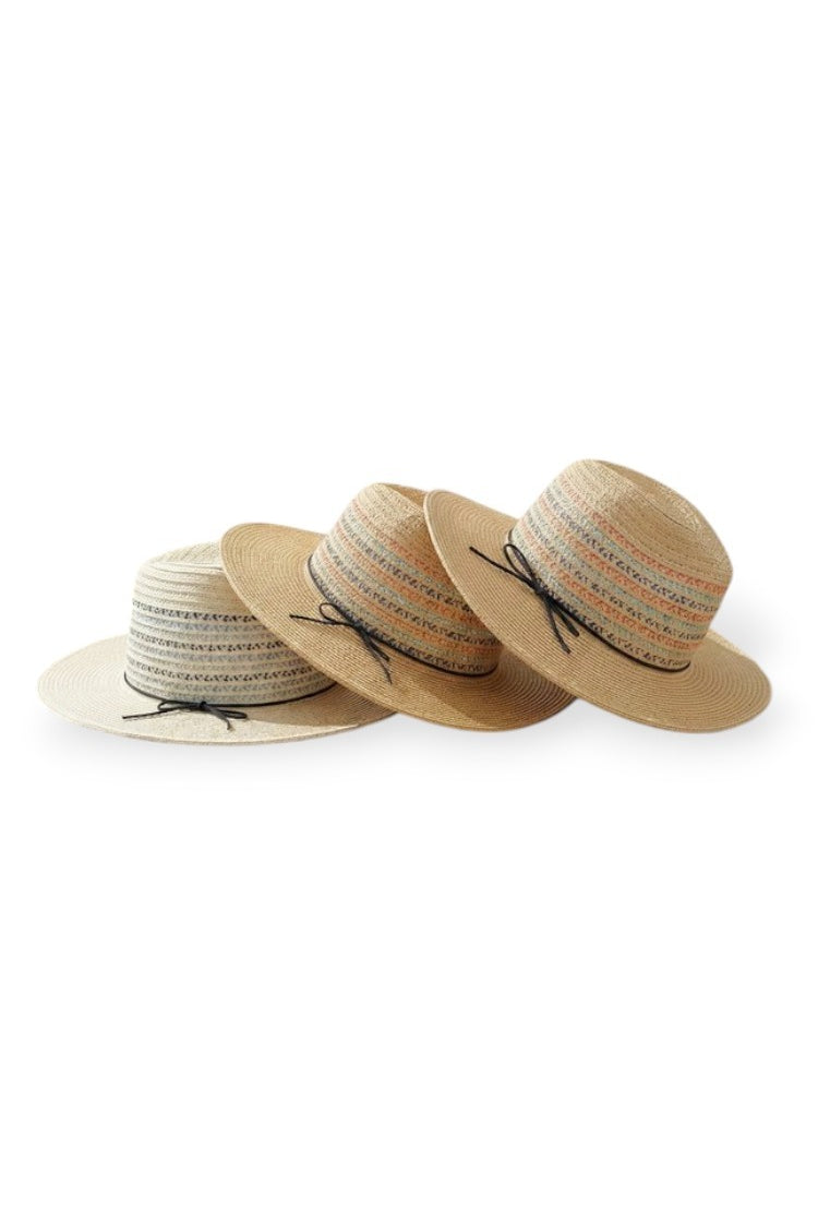 Multicolor Straw Fedora