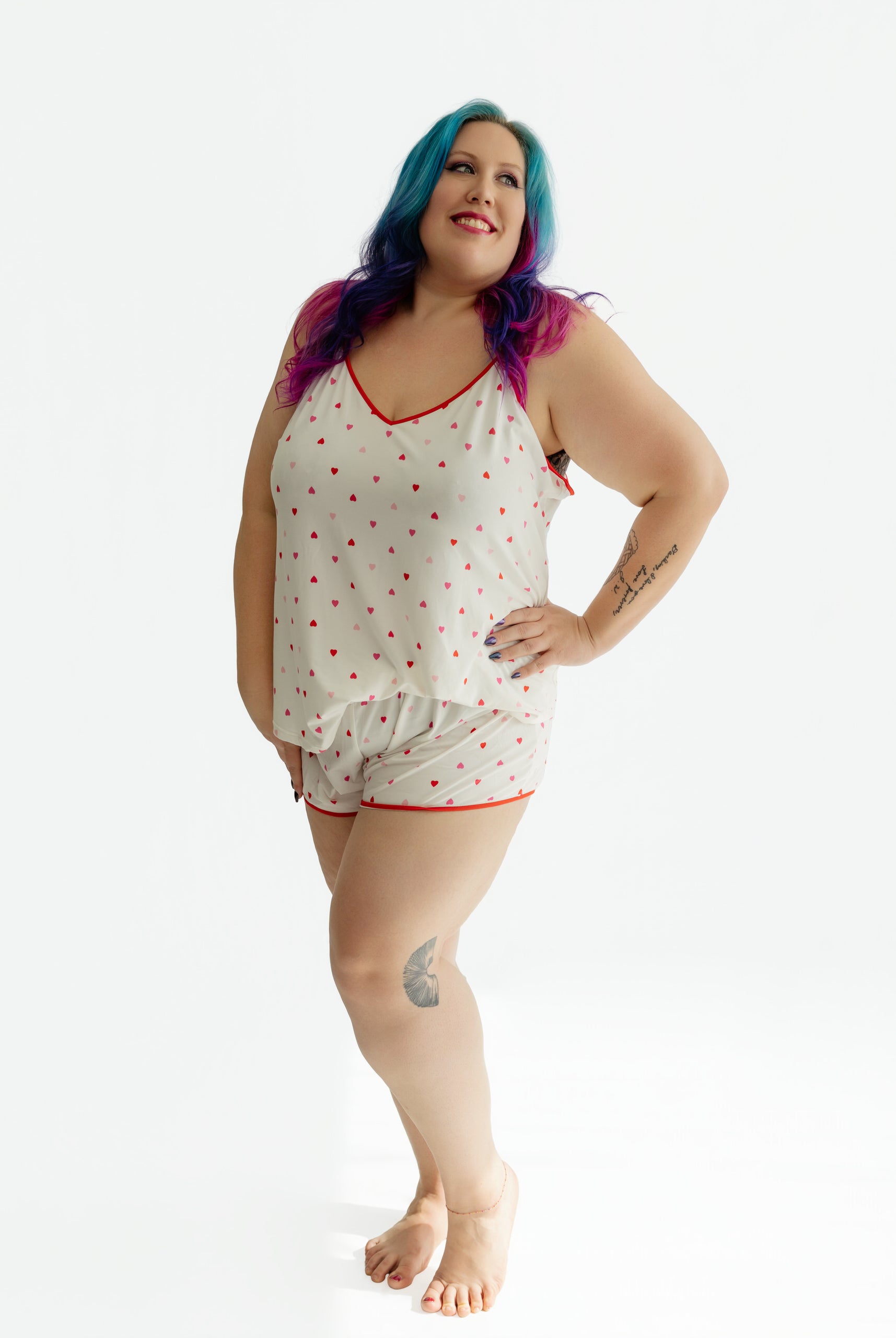 All Over Hearts Short Set