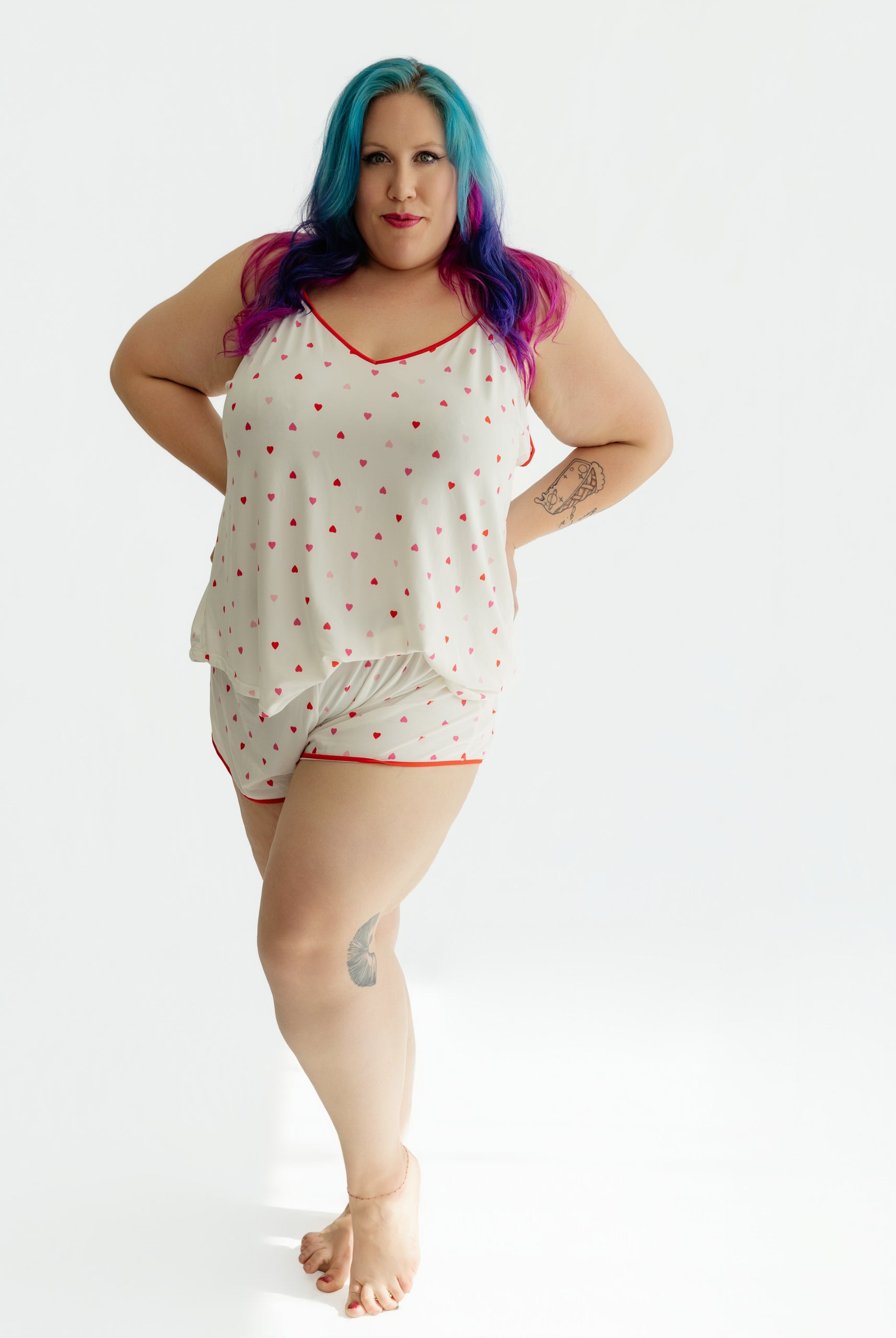 All Over Hearts Short Set