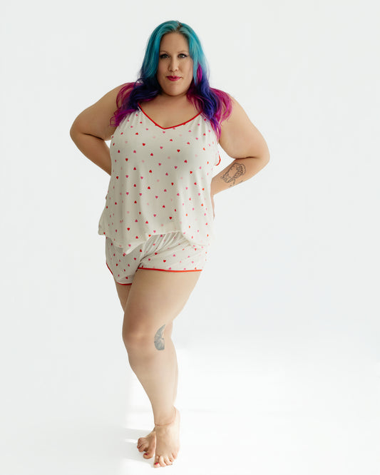All Over Hearts Short Set