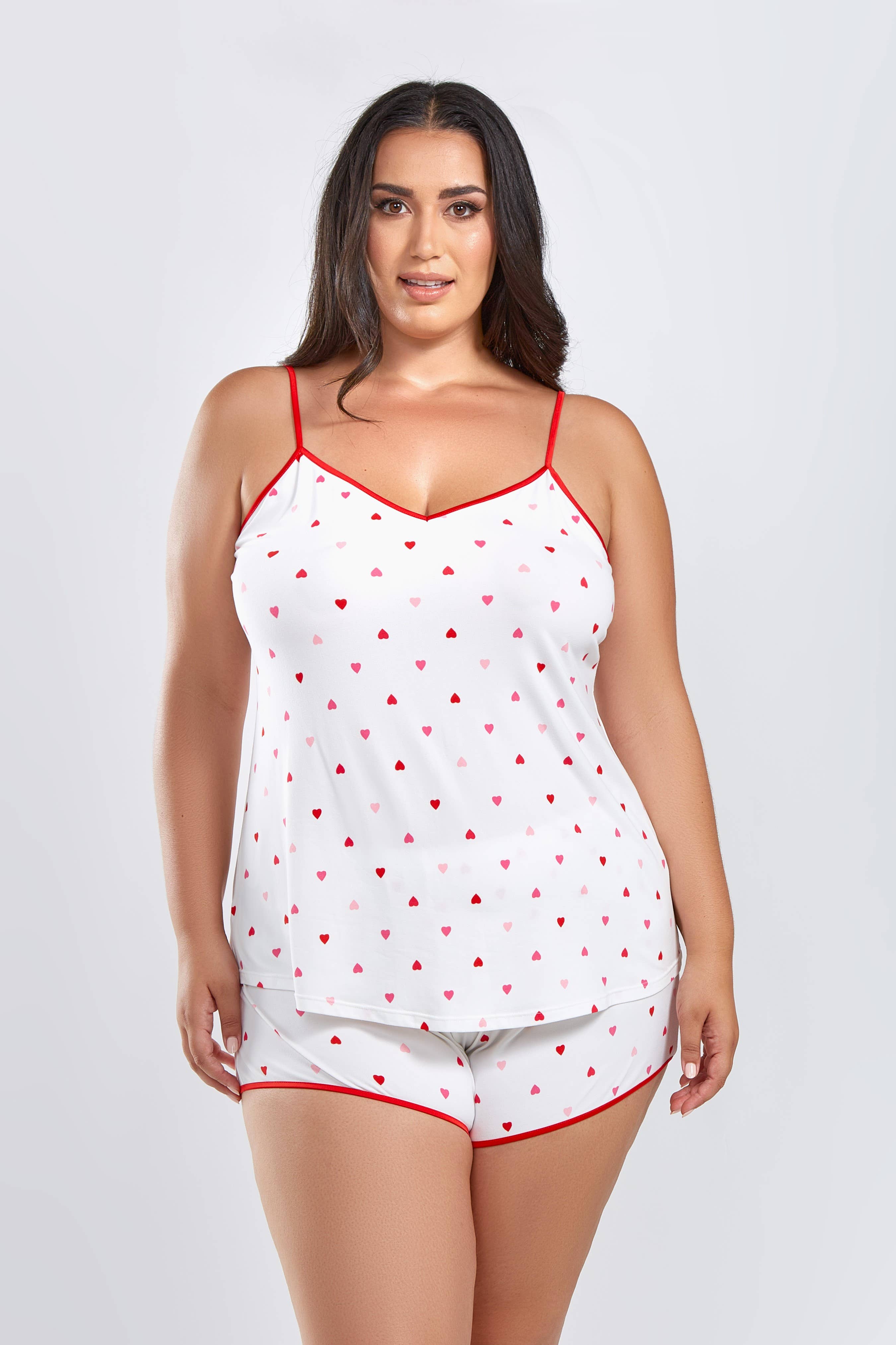 All Over Hearts Short Set