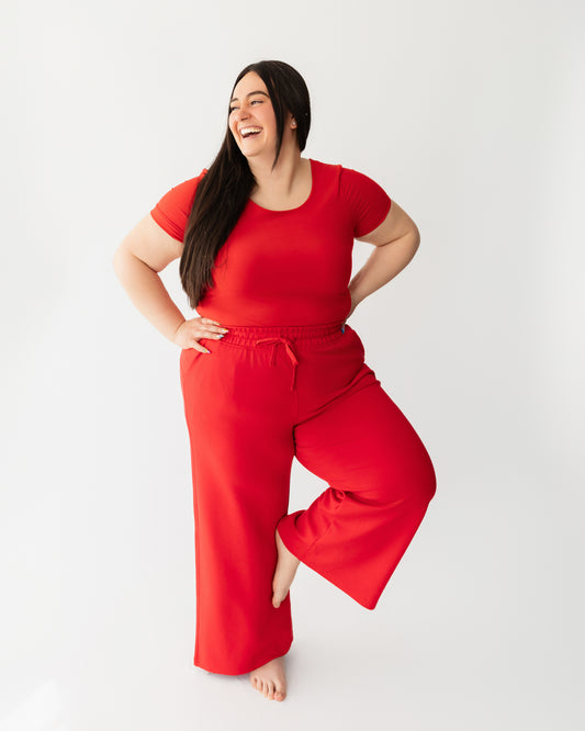 Modal Cropped Wide Pant