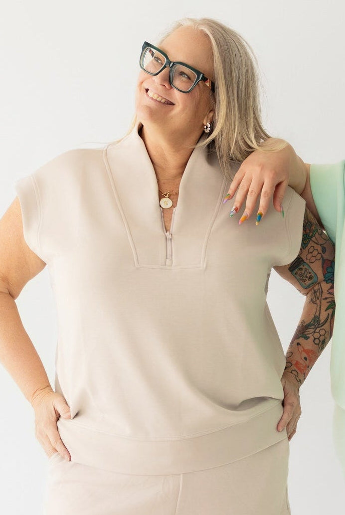 Modal V-Neck Short Sleeve Top
