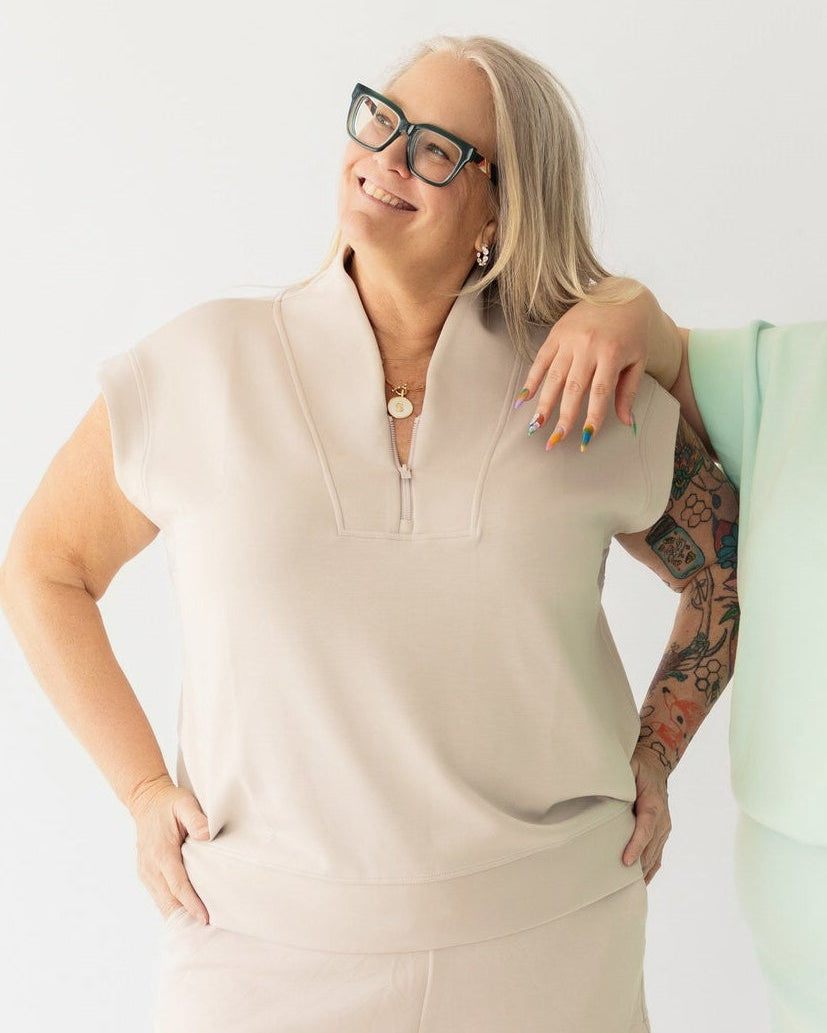 Modal V-Neck Short Sleeve Top