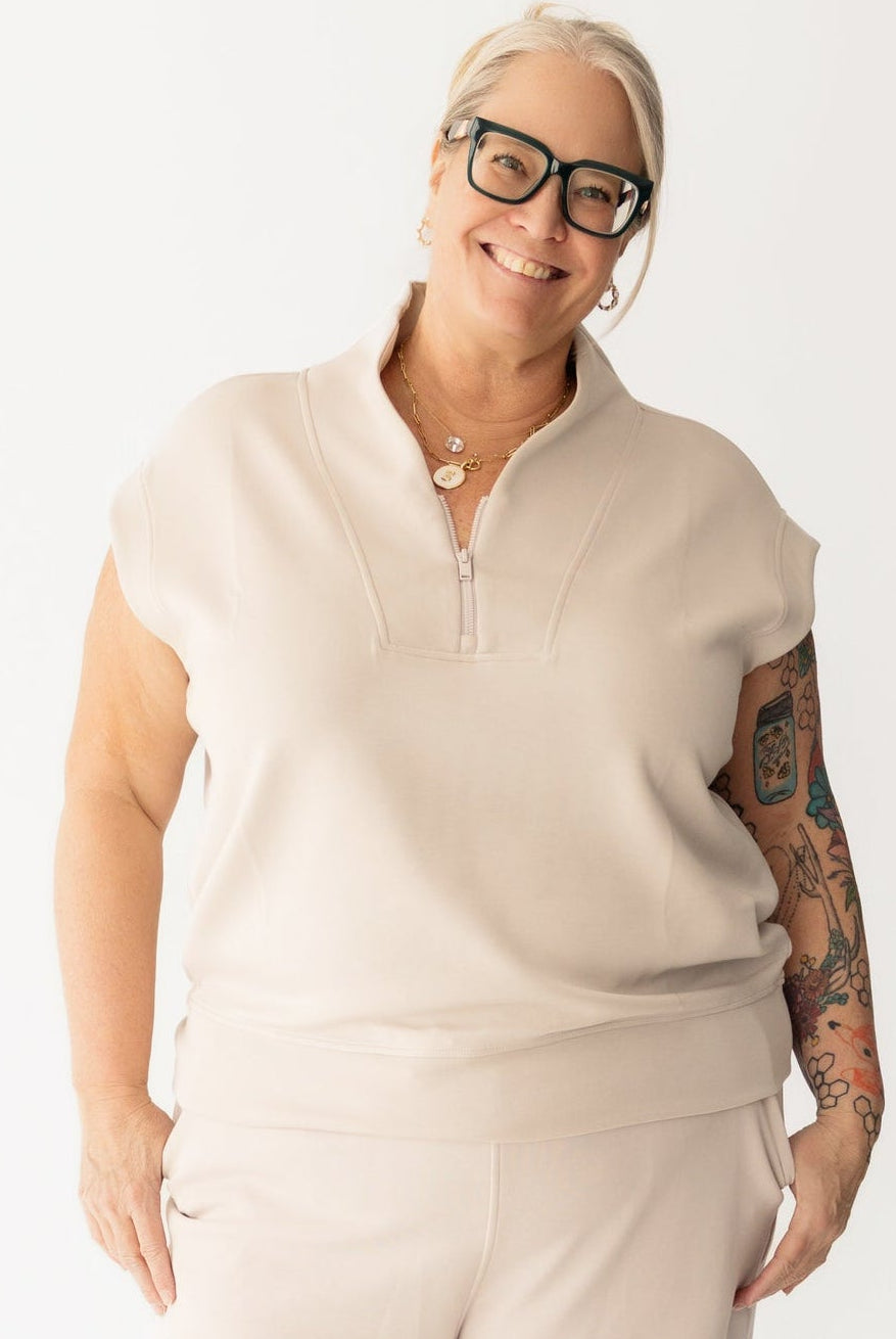 Modal V-Neck Short Sleeve Top