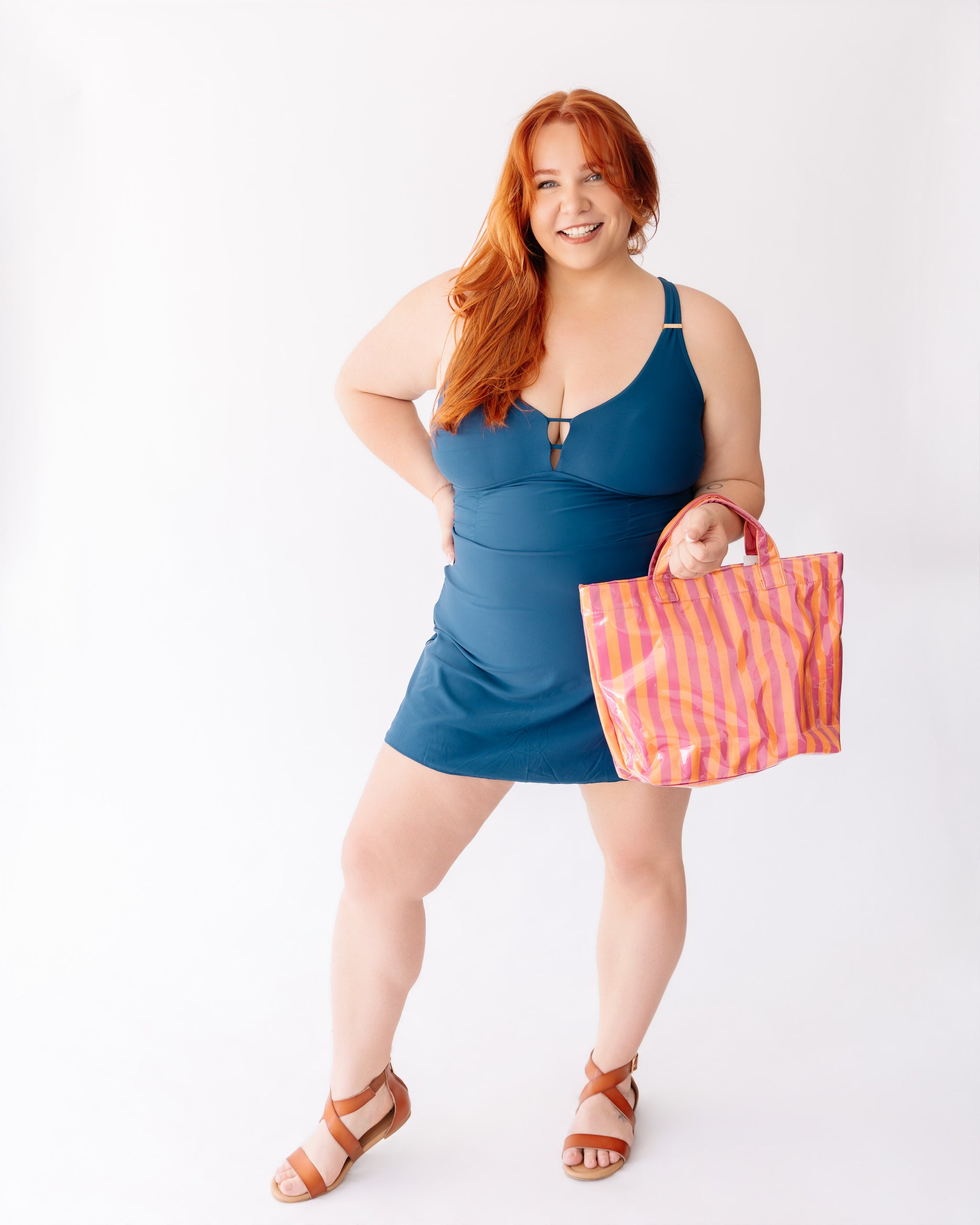 Anchor Splash Swim Dress