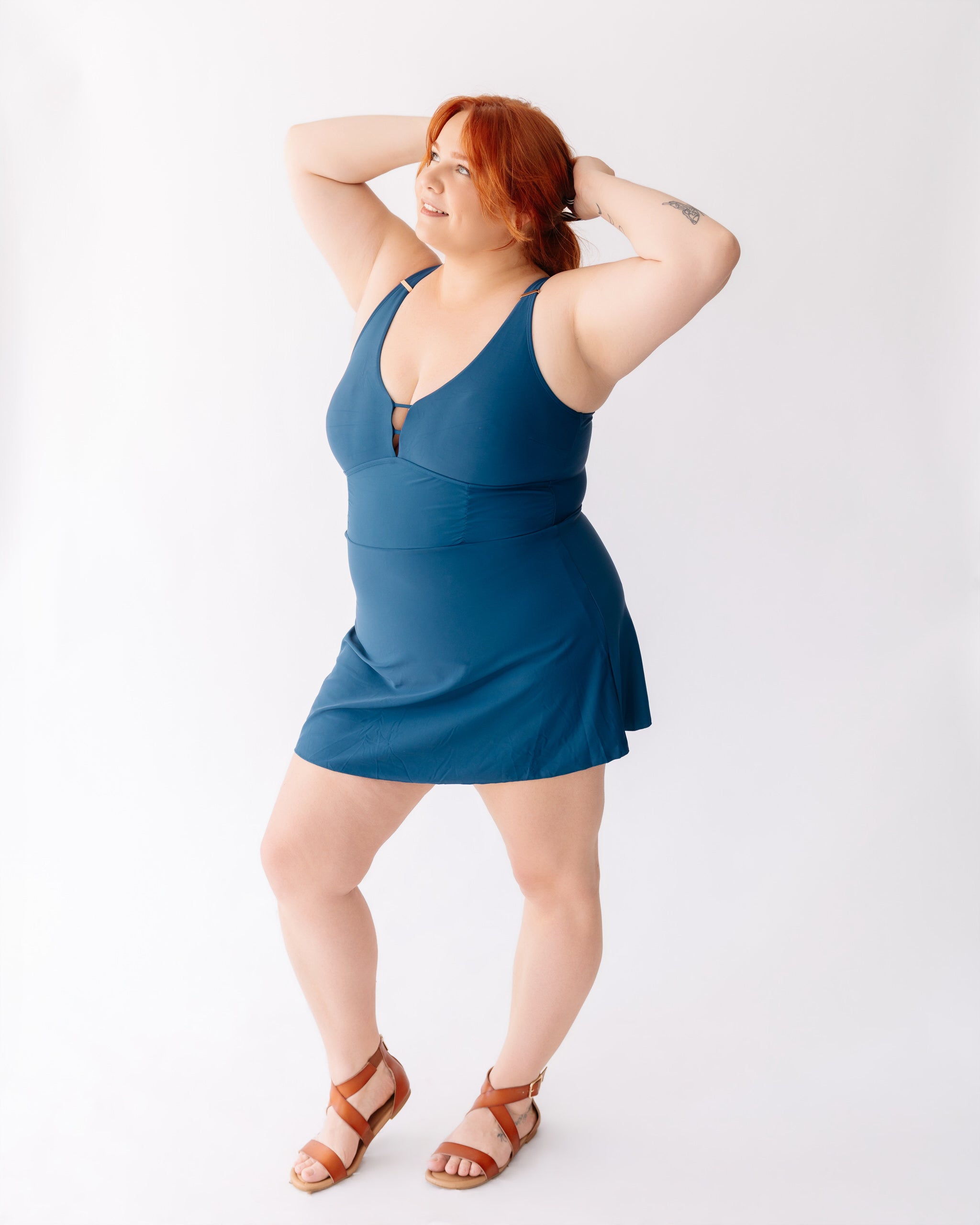 Anchor Splash Swim Dress