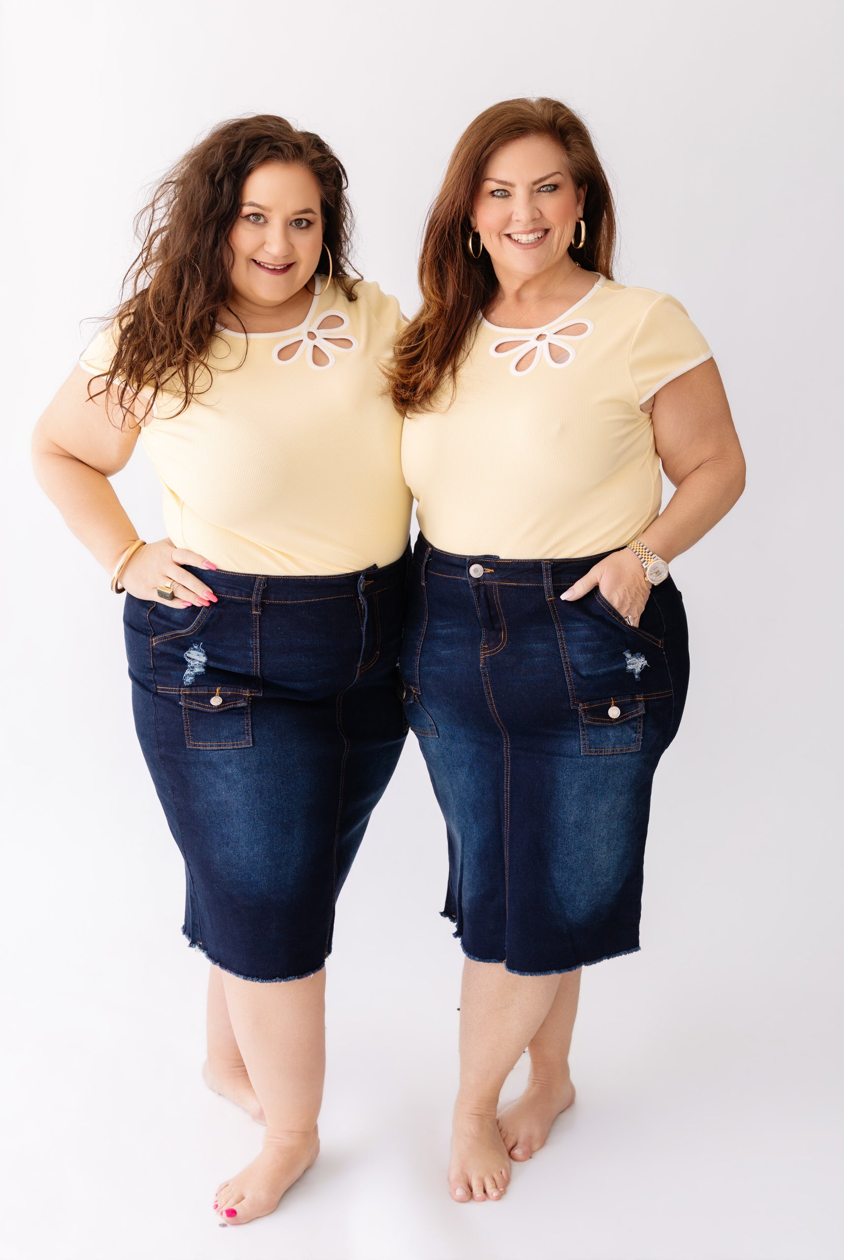 Denim Cargo Skirt