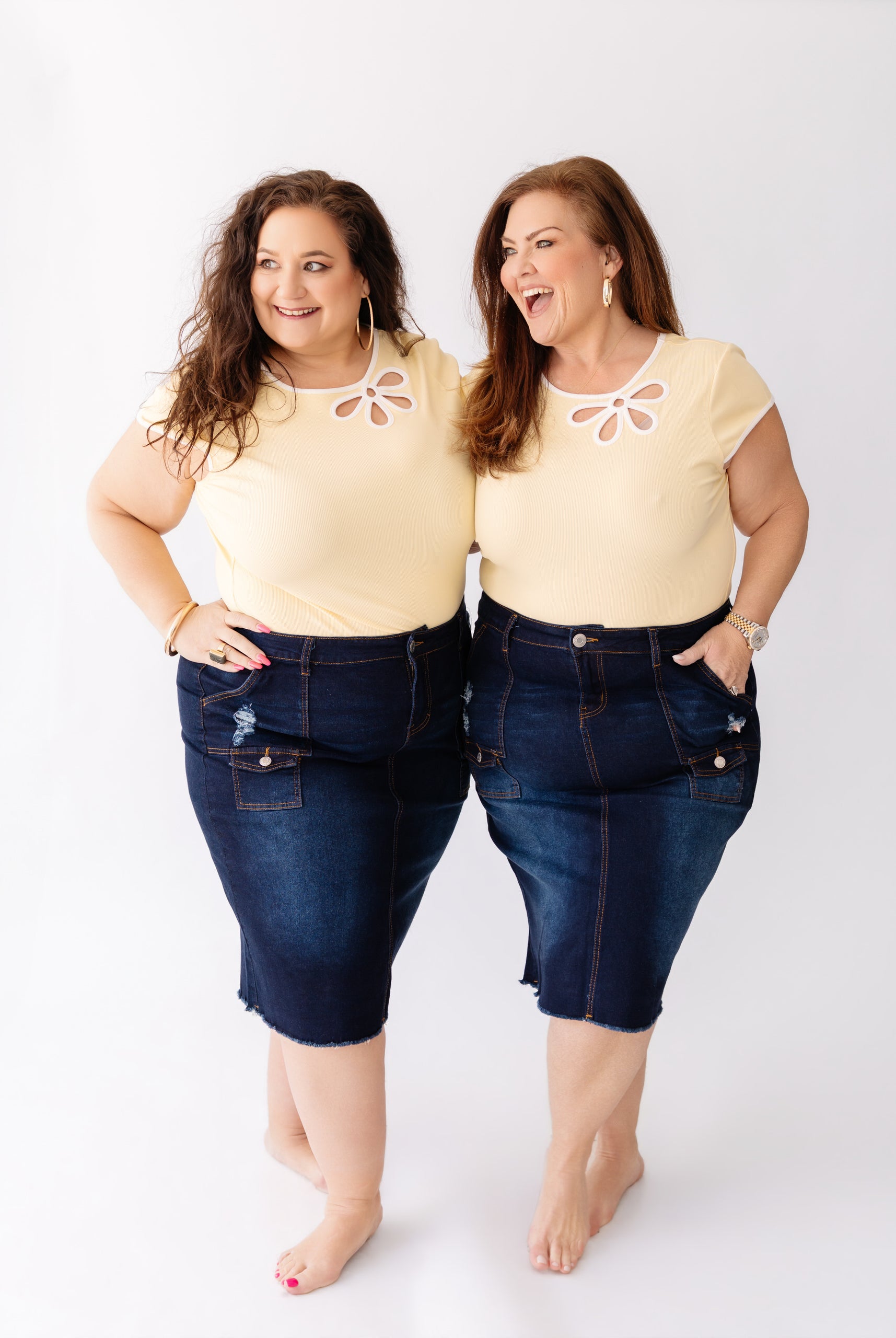 Denim Cargo Skirt