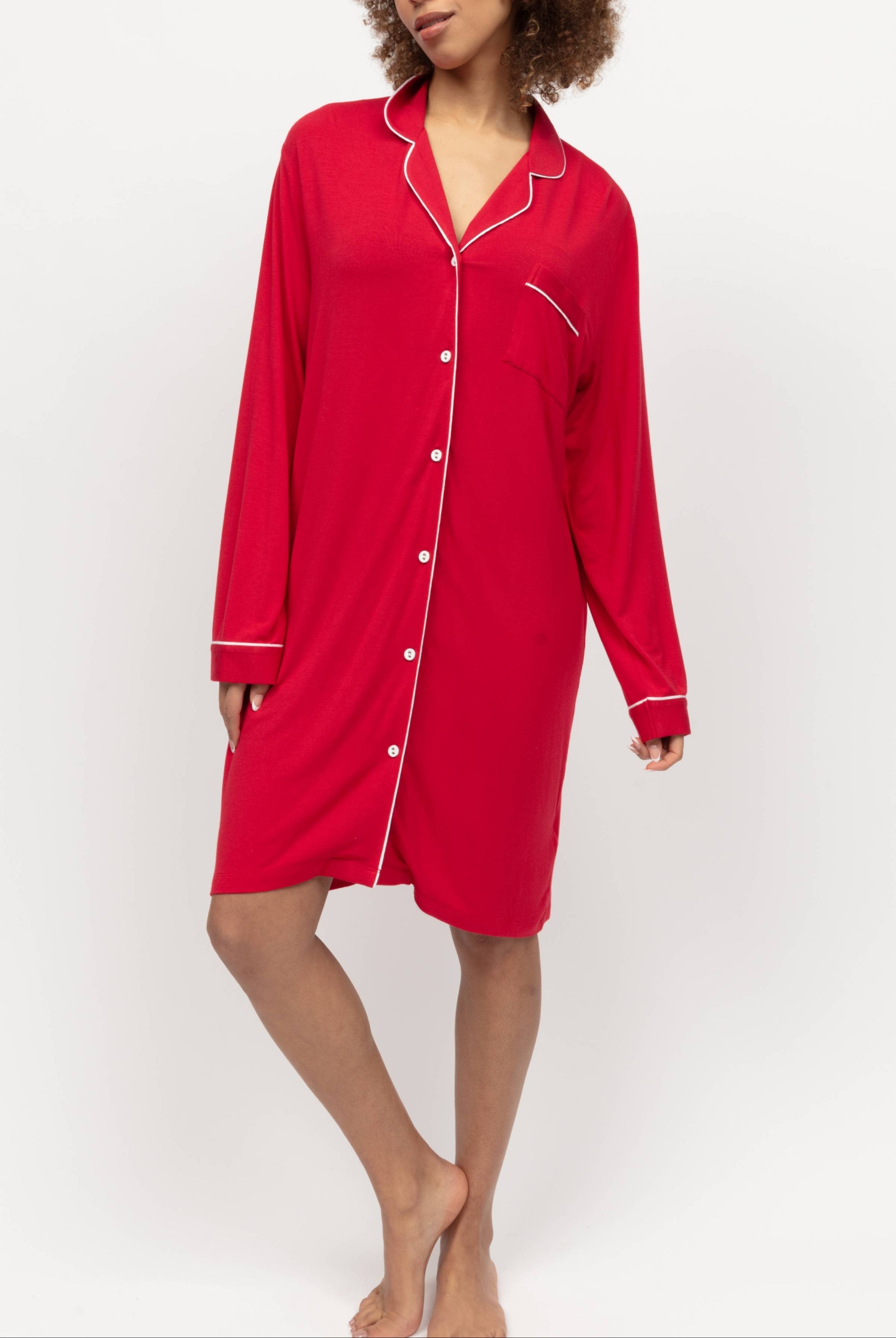 Montana Red Revere Jersey Long Sleeve Nightshirt