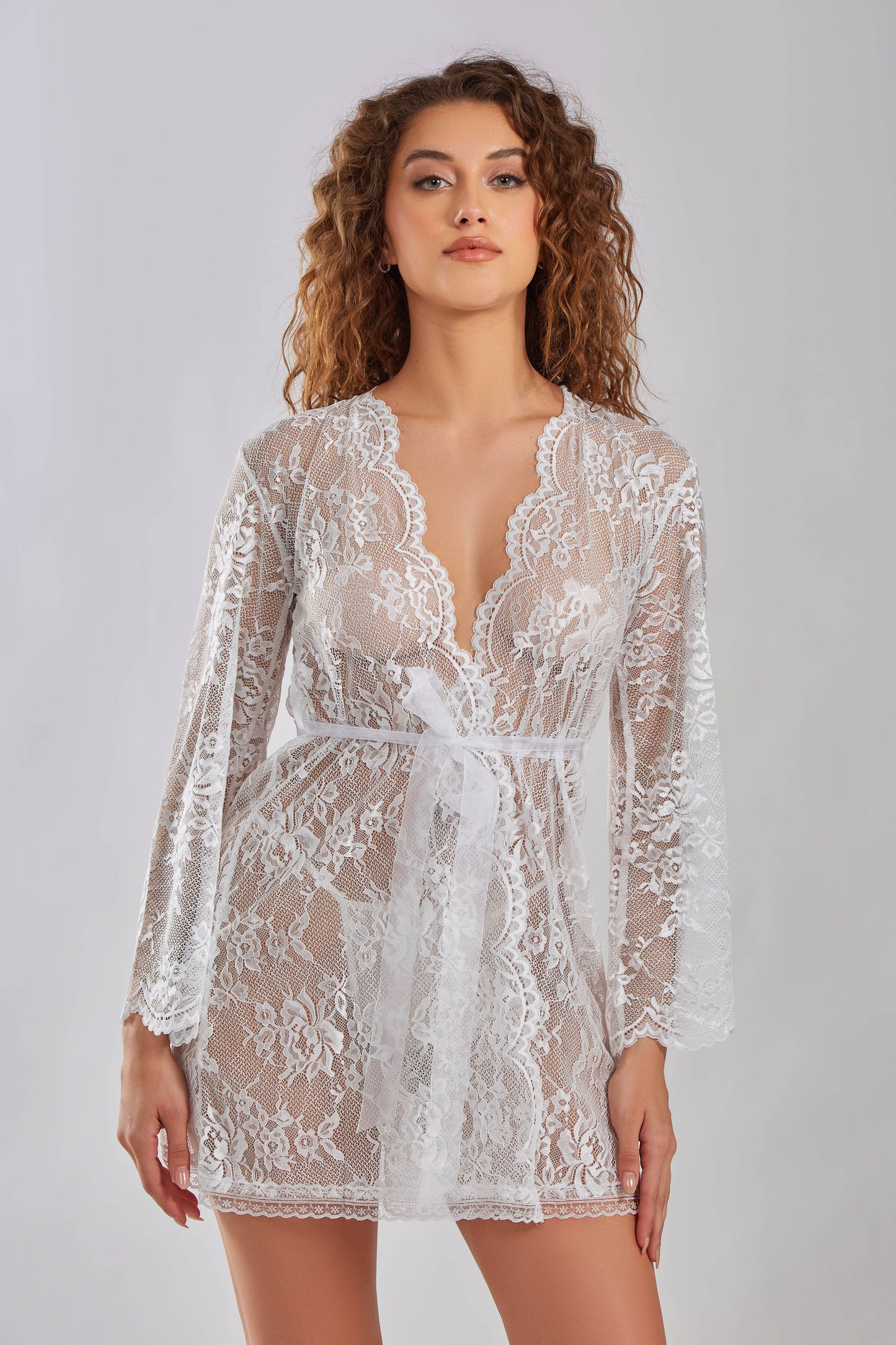 Willow Soft Lace Floral Robe