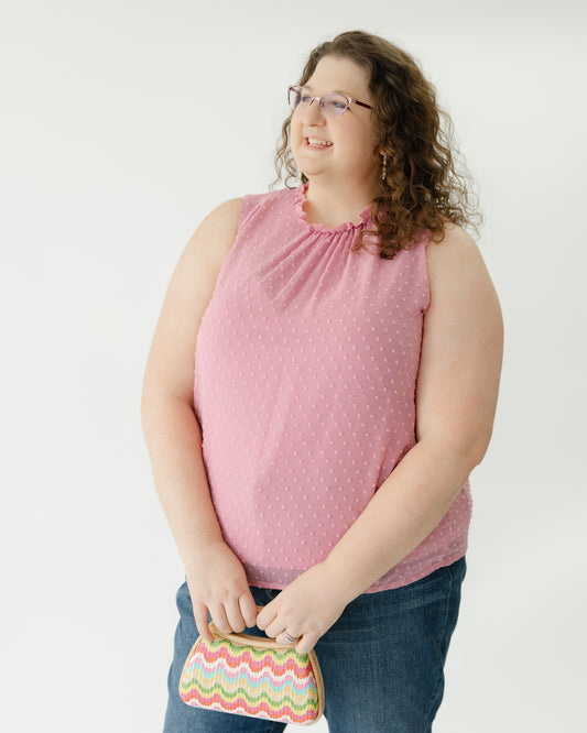 Quincy Ruffle Neck Top