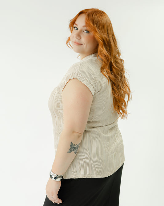 Cap Sleeve Shift Top