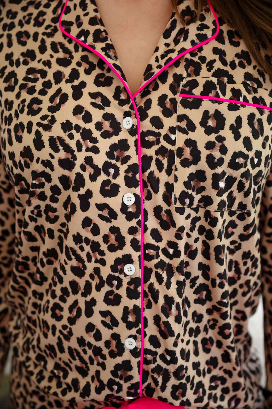 Leopard Ruffle Pajama Set