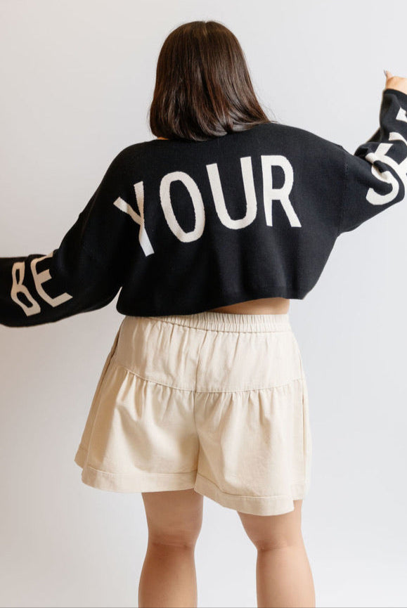 Be Your Self Cropped Sweater