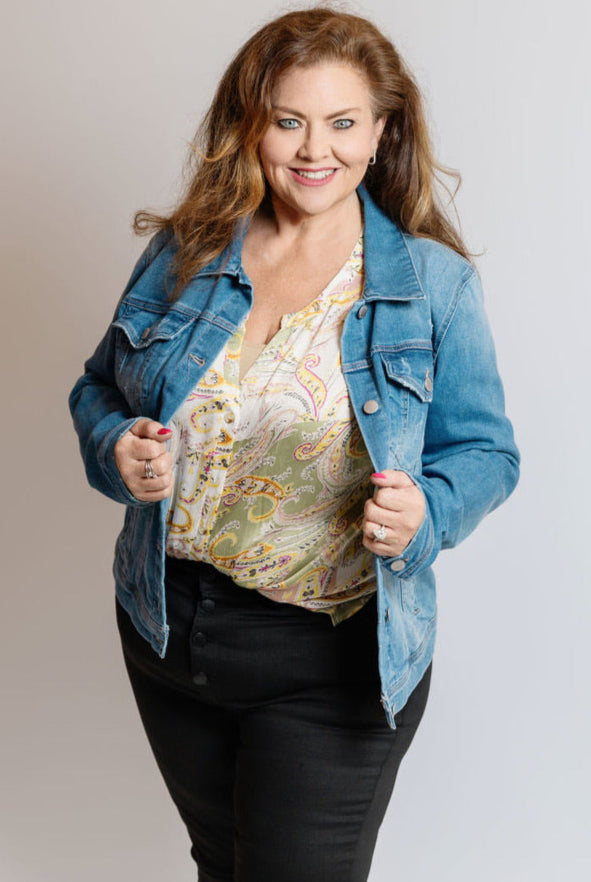 Soft Washed Denim Jacket by Risen