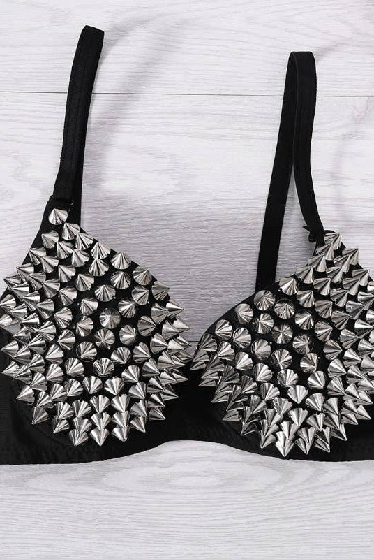 Sexy Punk Rivet Bra