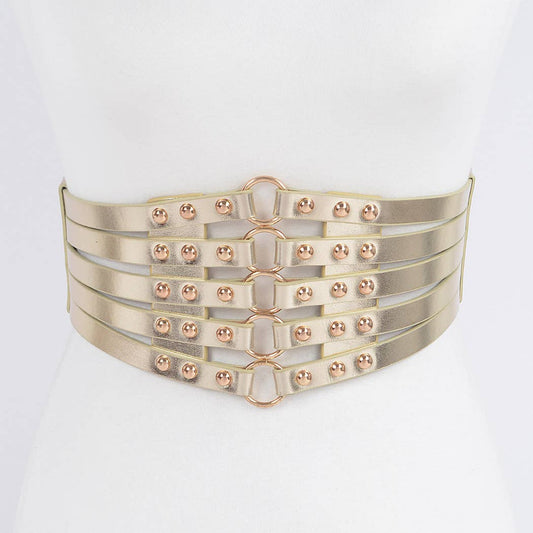 Metallic Rivet Corset Belt
