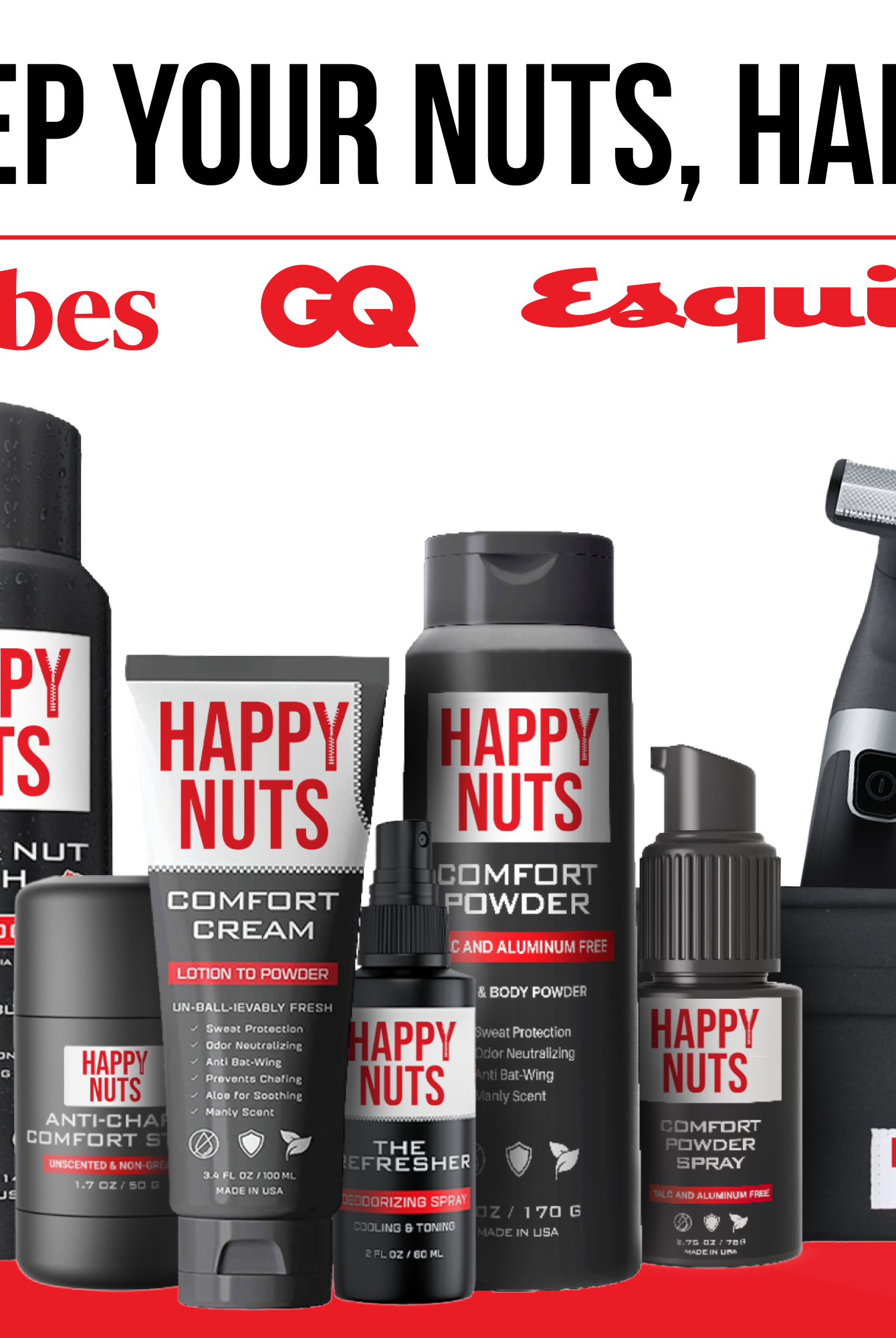 Happy Nuts Anti-Chafe Stick 1.7oz