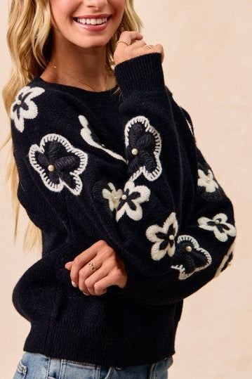 Floral Patch Sweater