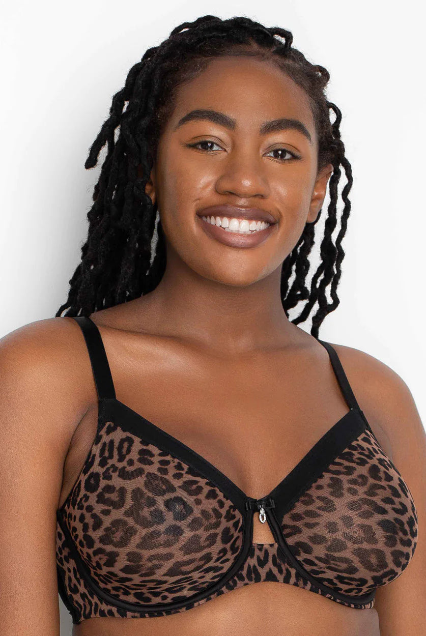 Sophia Unlined Mesh Full Coverage Underwire Bra