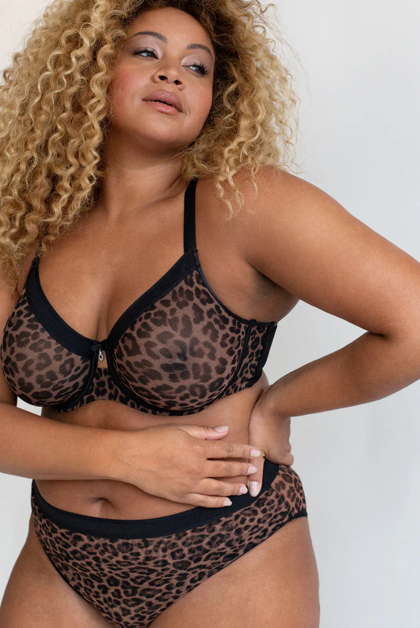 Sophia Unlined Mesh Full Coverage Underwire Bra