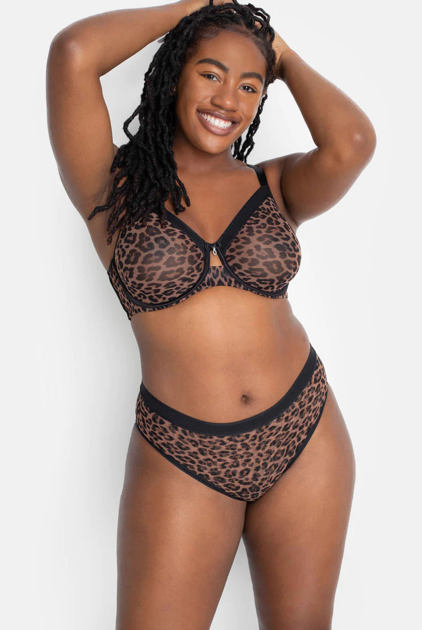 Sophia Unlined Mesh Full Coverage Underwire Bra
