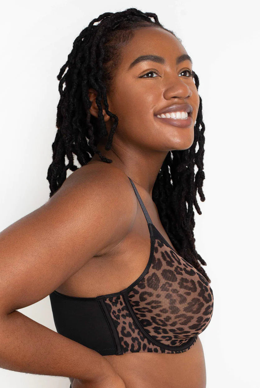 Sophia Unlined Mesh Full Coverage Underwire Bra